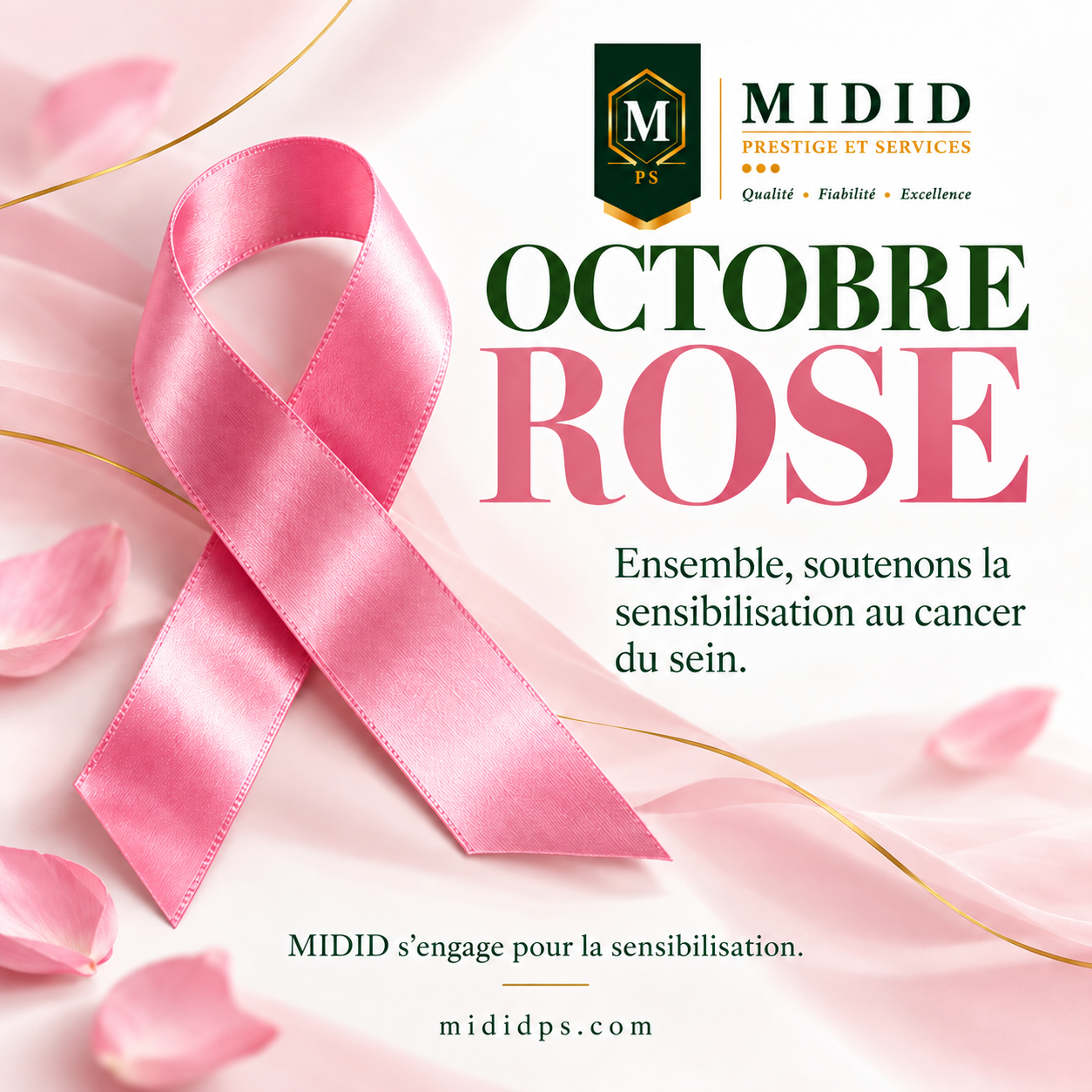Octobre Rose : MIDID soutient la sensibilisation au cancer du sein.